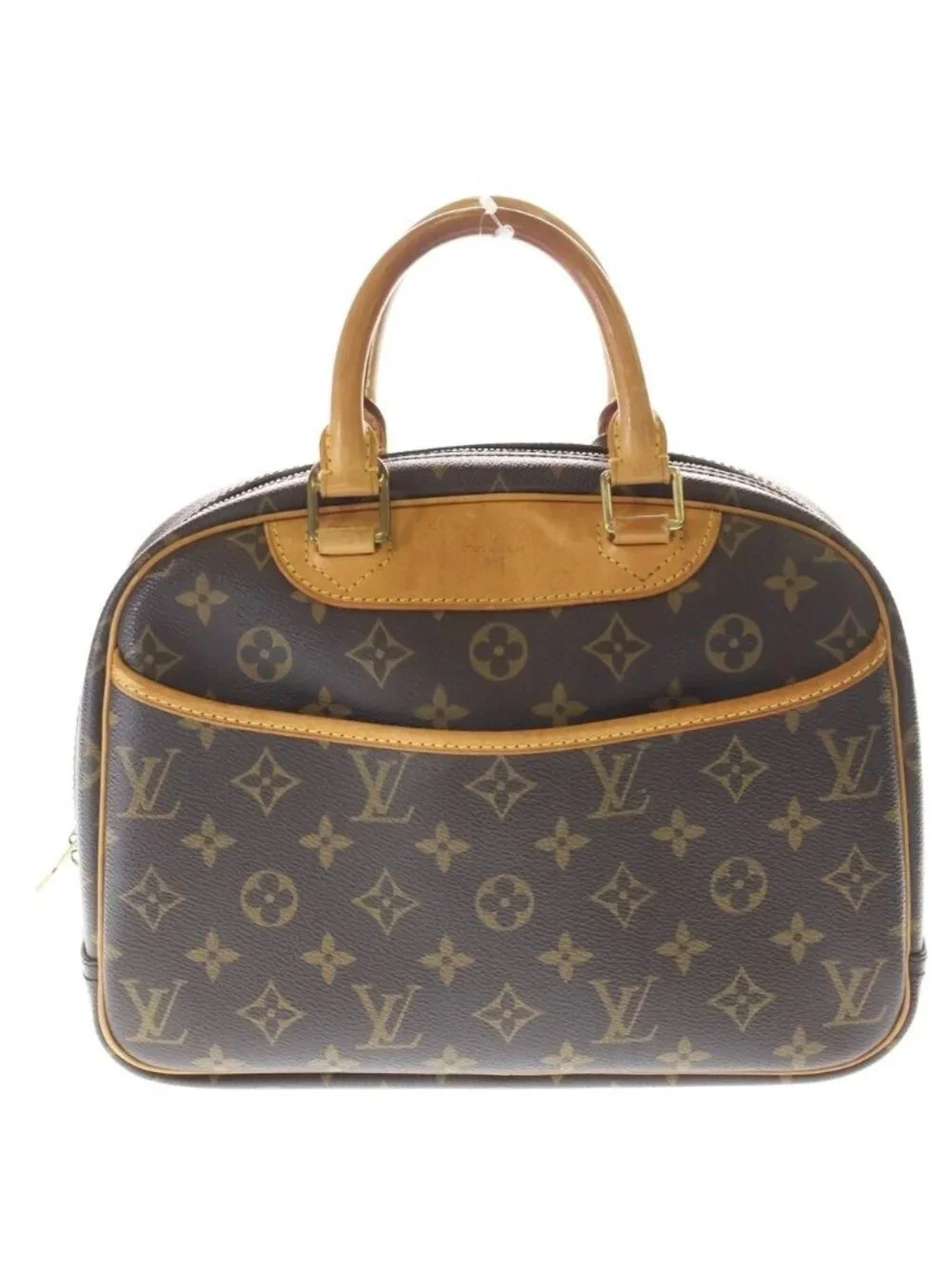 Louis Vuitton Monogram Trouville Leather Handle Brown Handbag